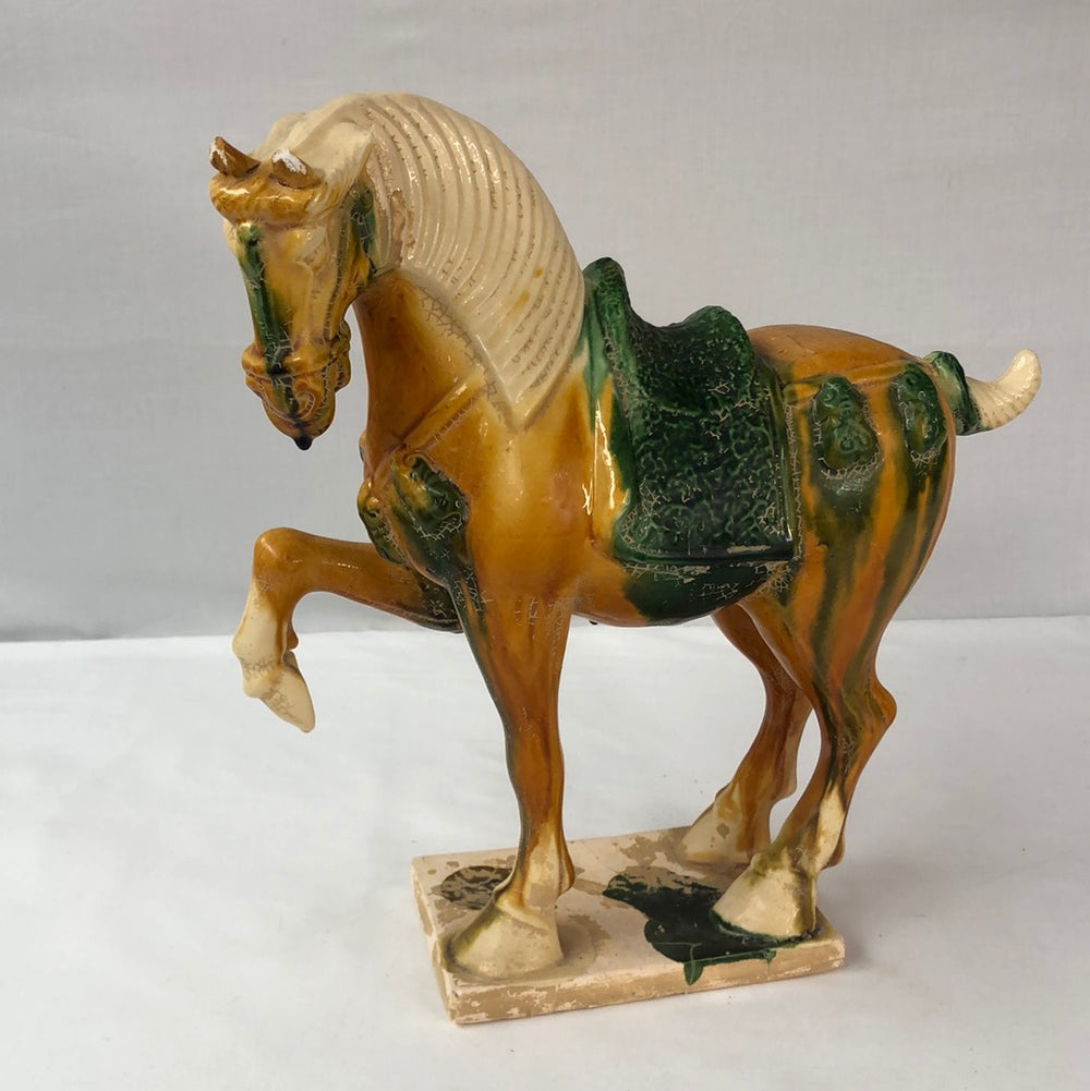Tri-Colour Pottery Horse (16812)