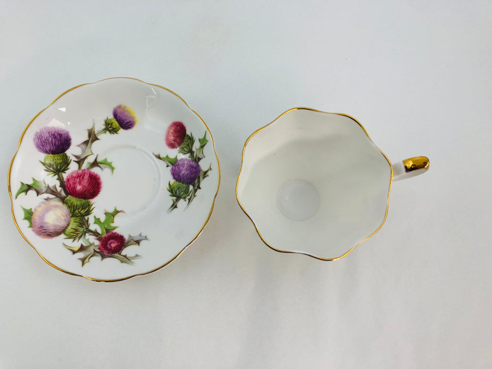 
                  
                    Queen Anne - Dundee Thistle Tea Cup and Saucer (21760)
                  
                
