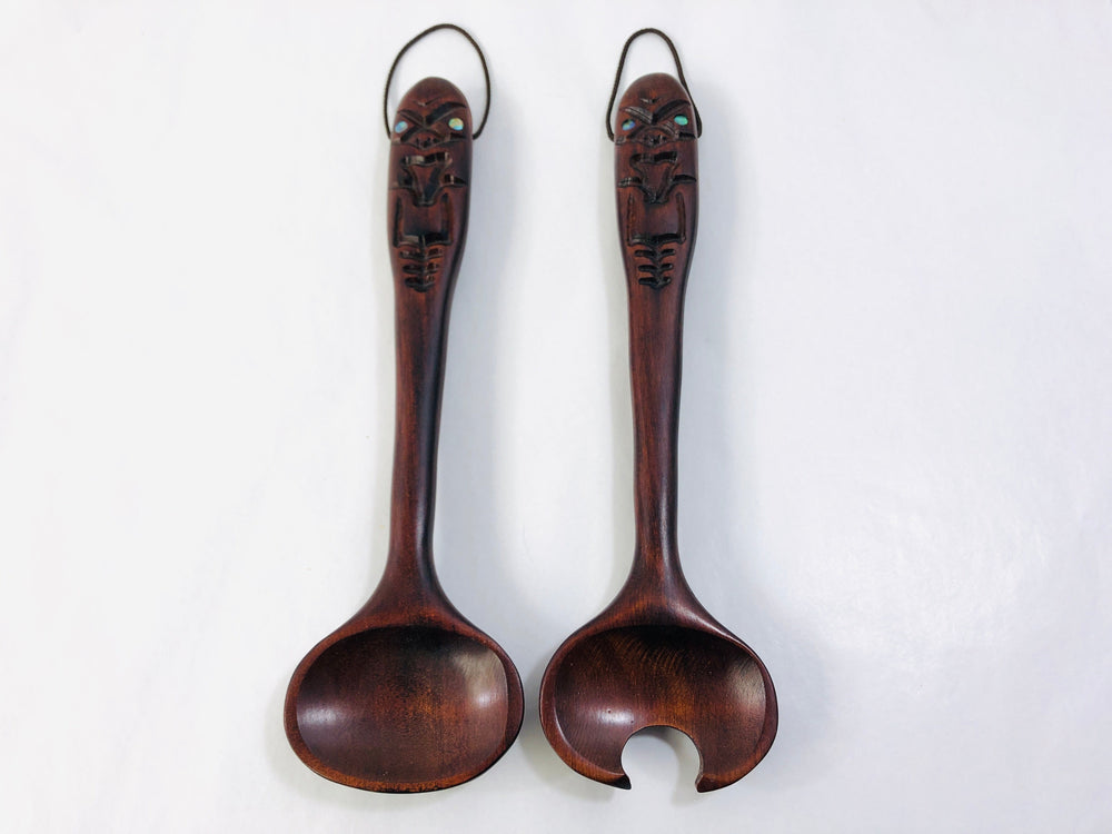 Polynesian Carved Serving Spoons (20599)