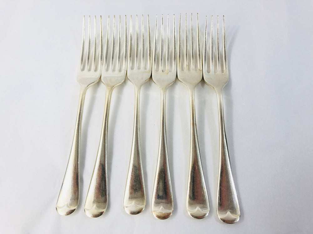 EPNS Silver B & J.S LTD Dinner Forks  x 6 (21949)