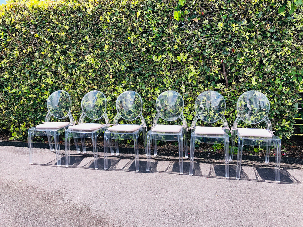 Ghost Dining Chairs x 6 - Clear (21798)
