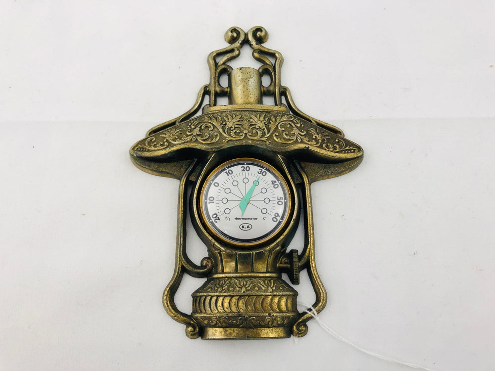 Vintage Brass Look Thermometer (21065)