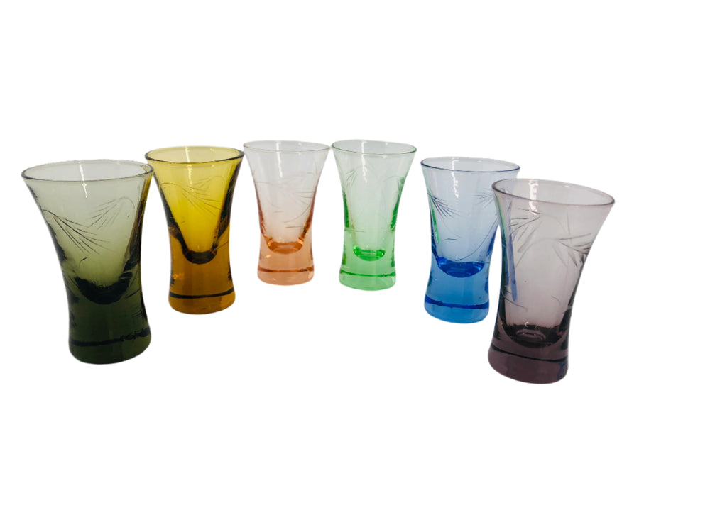 Vintage Shot Glasses Set of 6 (21374)