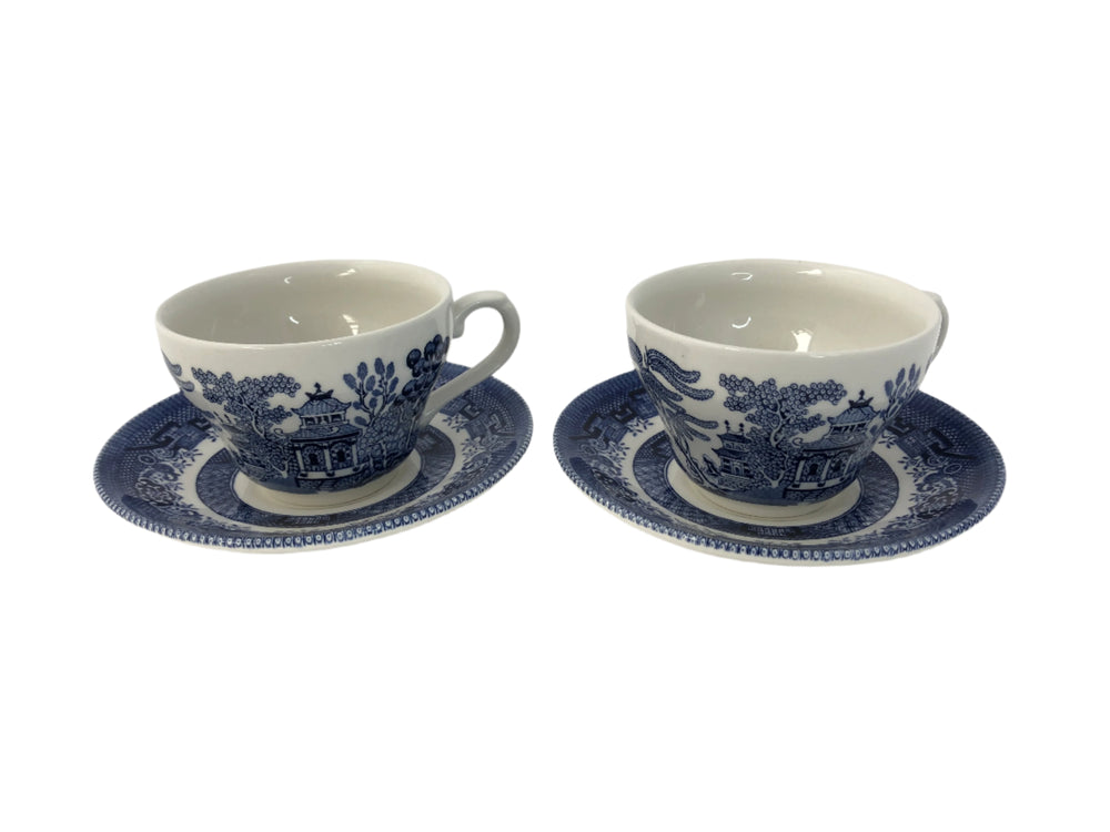 Churchill Blue Willow -Tea Cup and Saucer (20259)