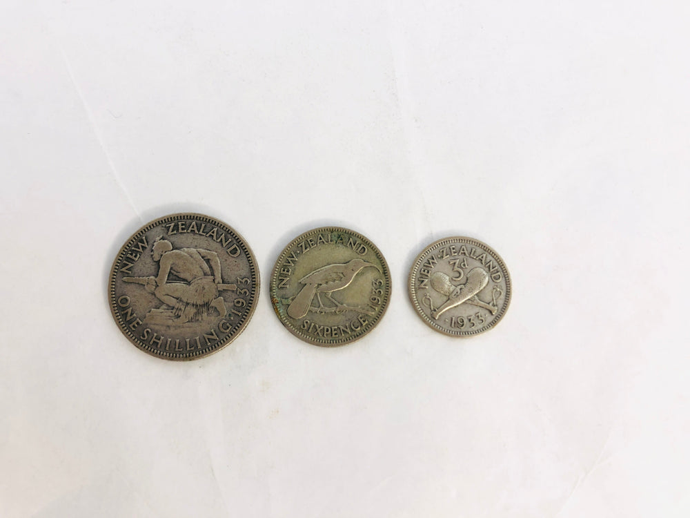New Zealand 1933 Silver Coins (21738)