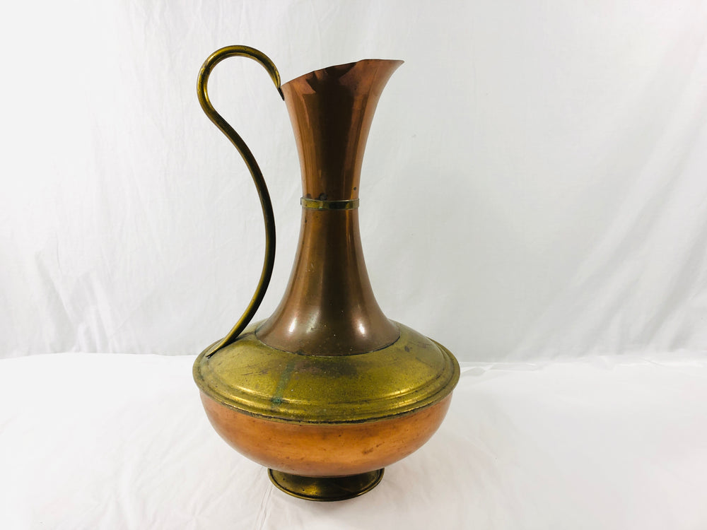 Large Copper & Brass Jug/Pitcher Display 450mm H  (21538)