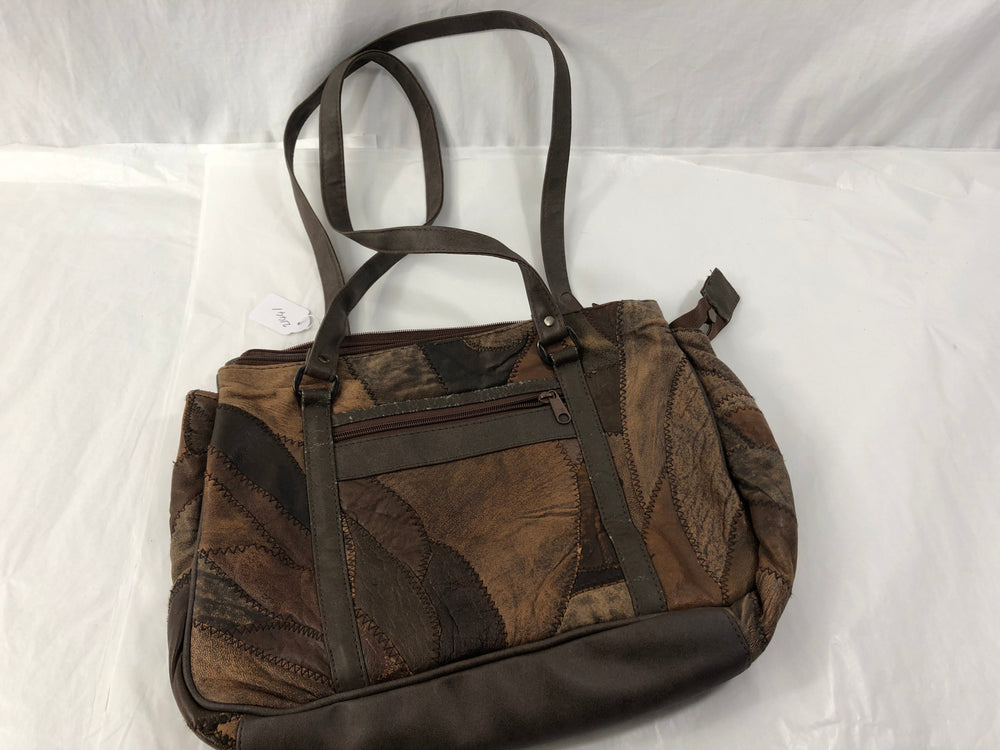Vintage Leather Patch Bag (21441)