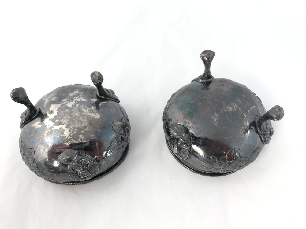 
                  
                    Pair of Antique Open Salt Cauldrons (19205)
                  
                