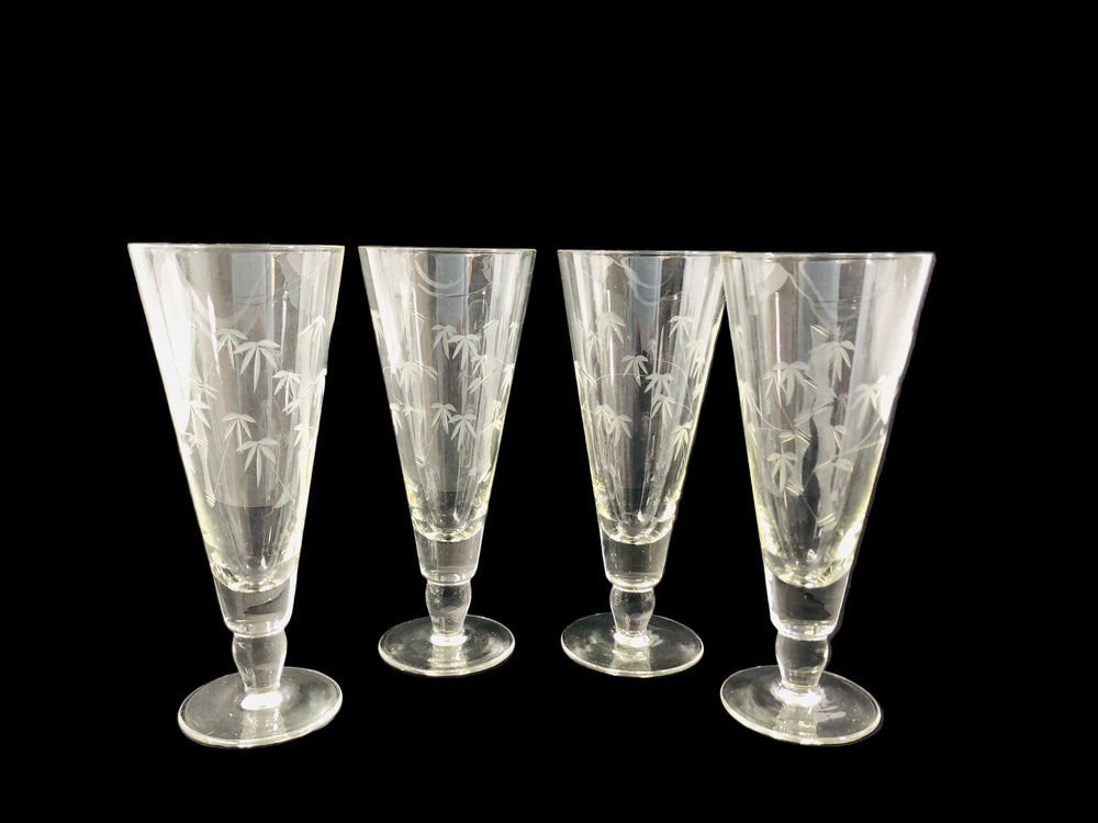 Retro Bamboo Tall Parfait Glasses x 4 (21572)