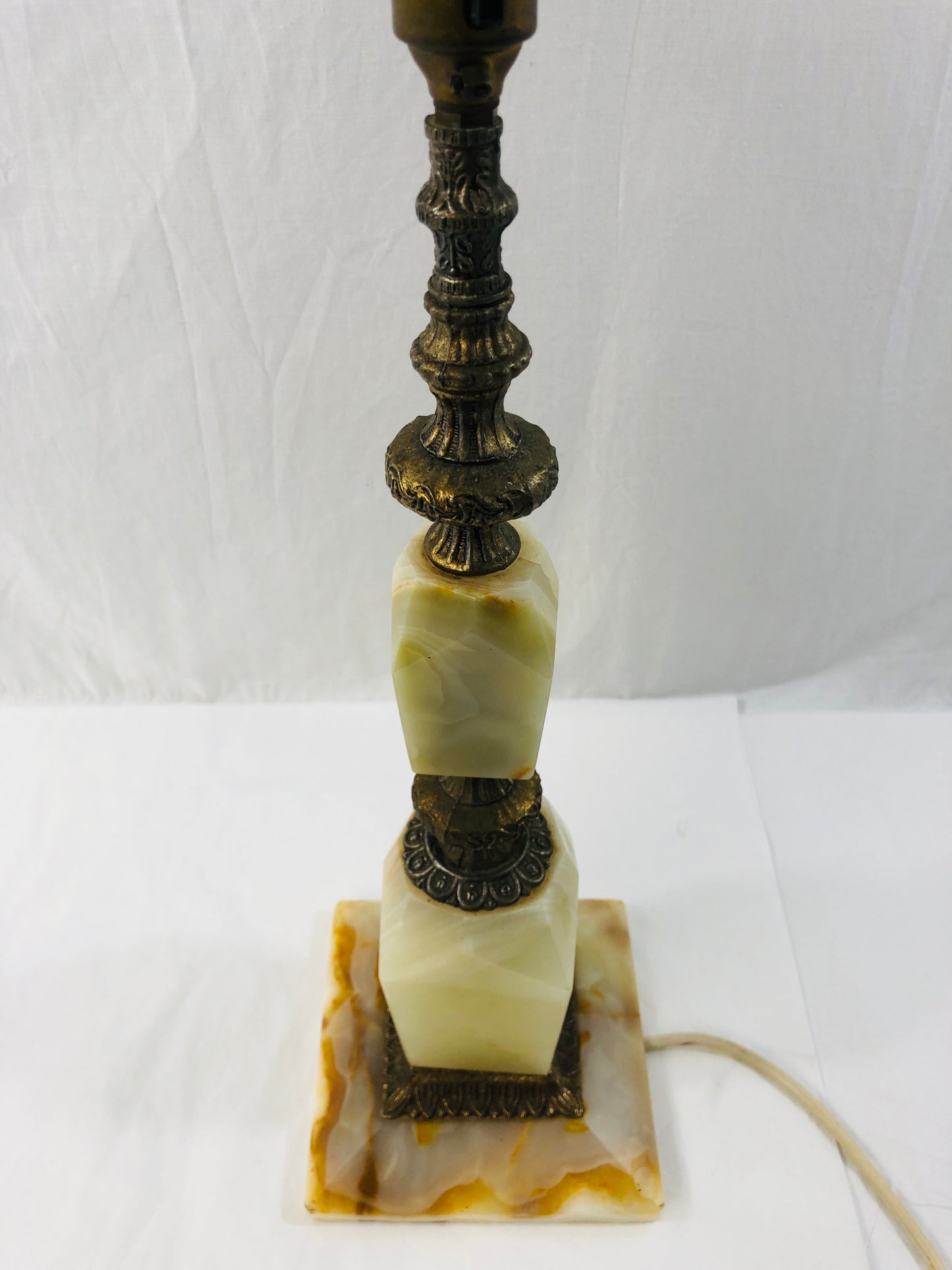 
                  
                    Large Vintage Brass and Onyx Table Lamp (20555)
                  
                