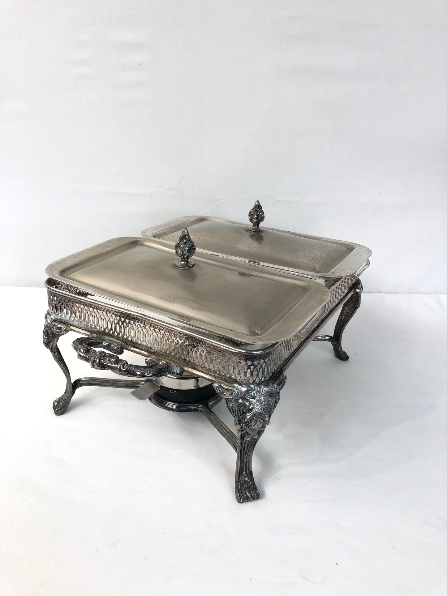 
                  
                    Vintage Silver Plated Anchor Hocking Food Warmers Pair (17498)
                  
                