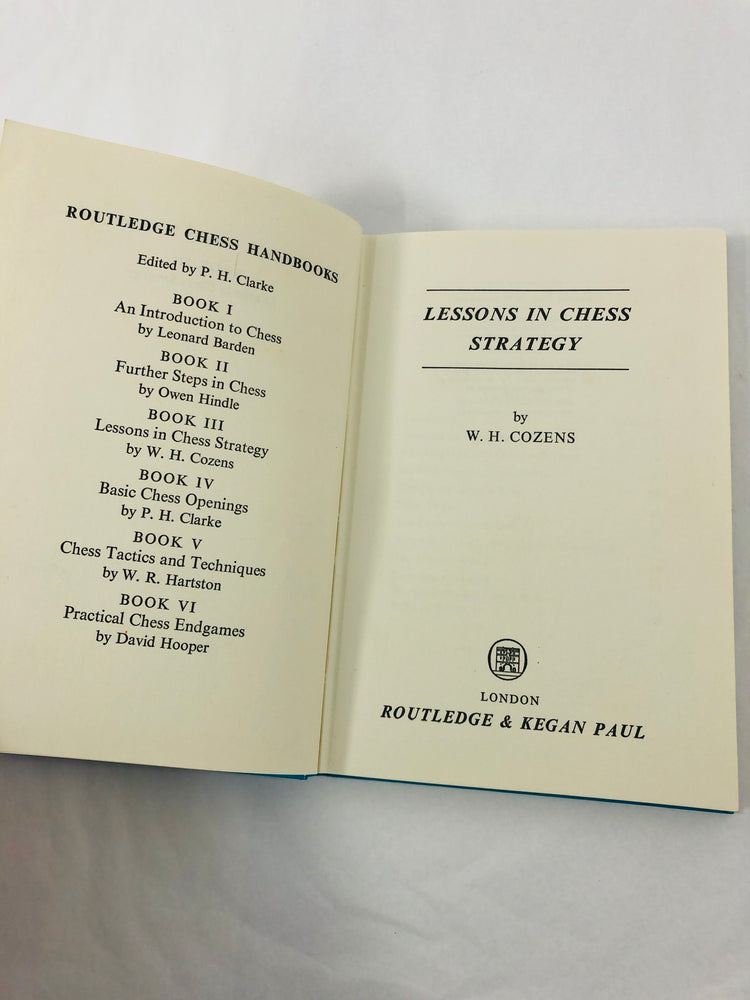 
                  
                    Lessons in Chess Strategy - W.H. Cozens (21577)
                  
                