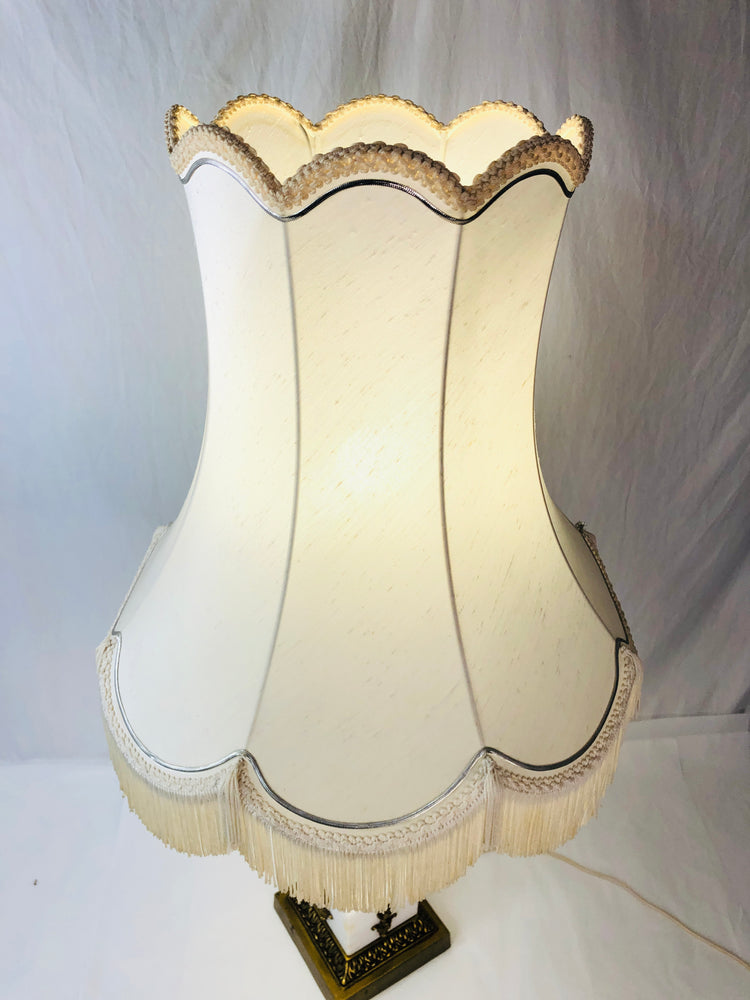 
                  
                    Vintage Alabaster Table Lamp with Brass Base (21787)
                  
                