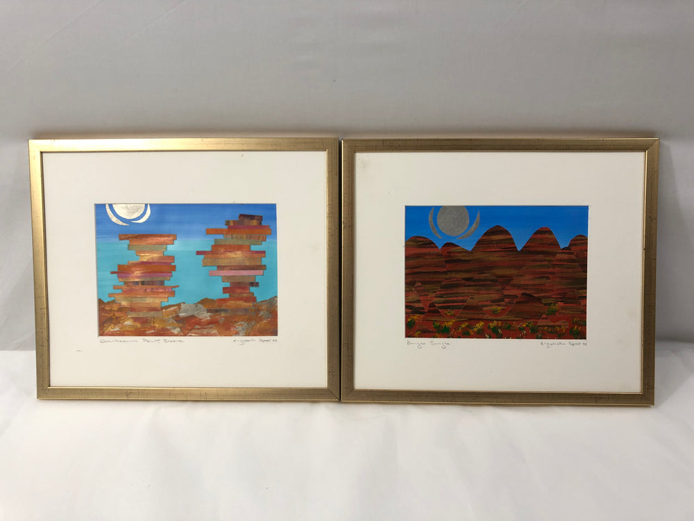 Elizabeth Reed - 2 x Mixed Media Framed Art (20241)