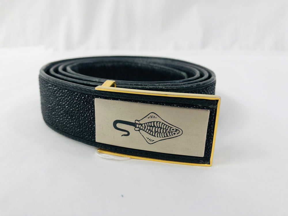 Genuine Stingray Leather belt - Anchor Buckle   (21691)