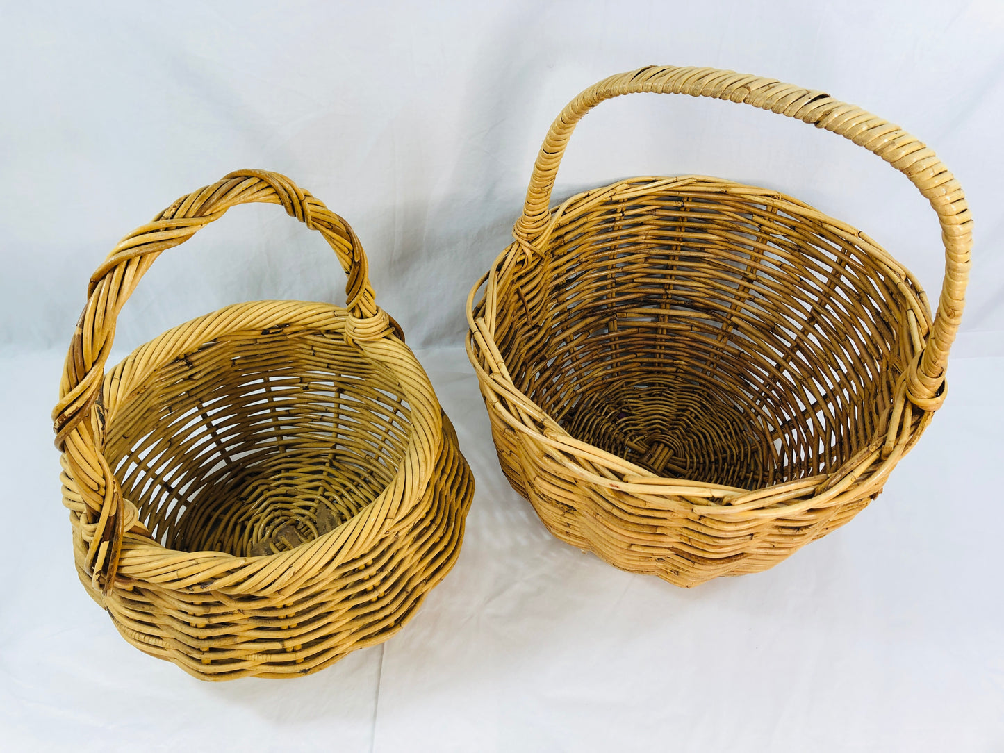 Large Cane Baskets x2 (21741)