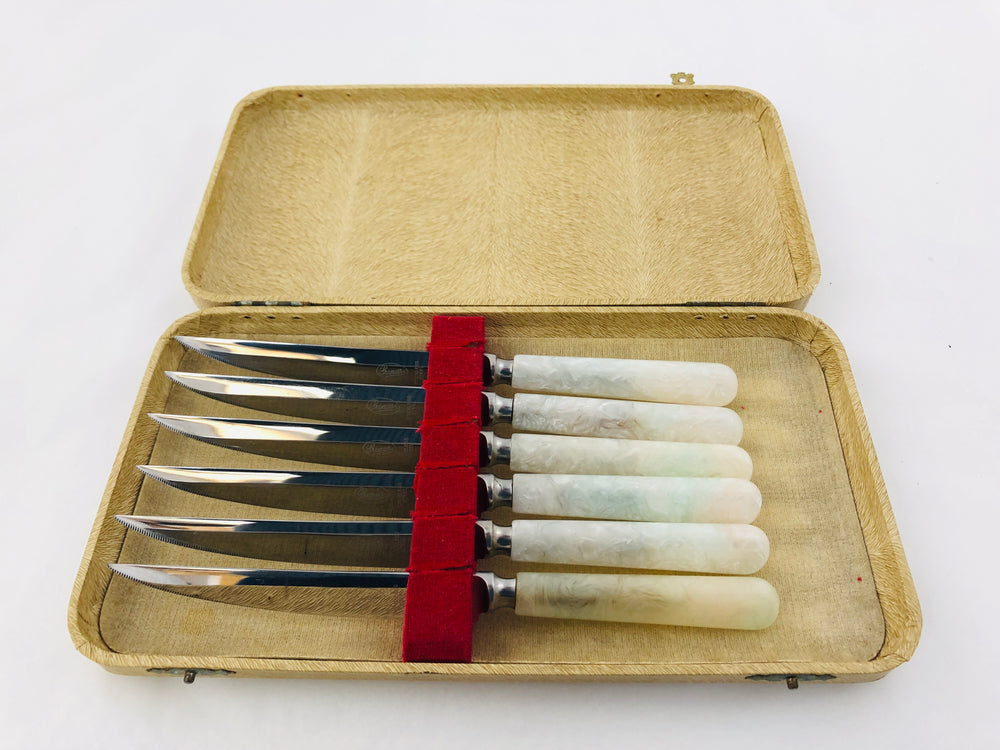 Boxed Premier Pearl Handled Steak Knives (21256)