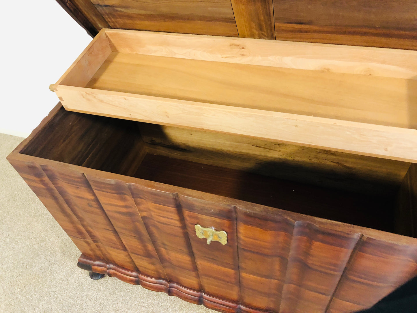
                  
                    Large Black Teak or Black Stinkwood Stunning Blanket Chest (21794)
                  
                