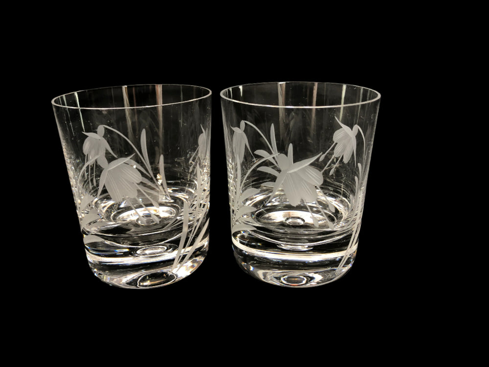 Vintage Edinburgh Crystal Whiskey Glasses x 2 (20069)