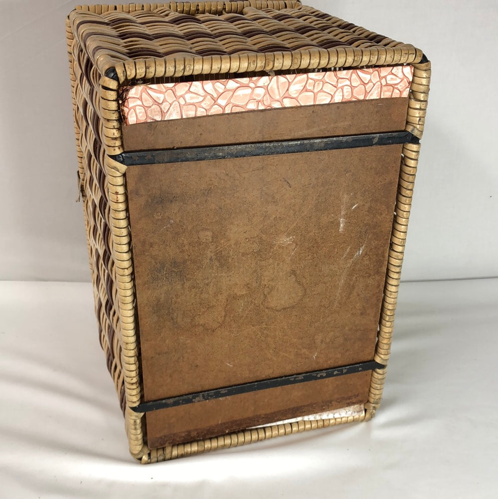 
                  
                    Retro Plastic Coated Cane Lidded Box (17212)
                  
                