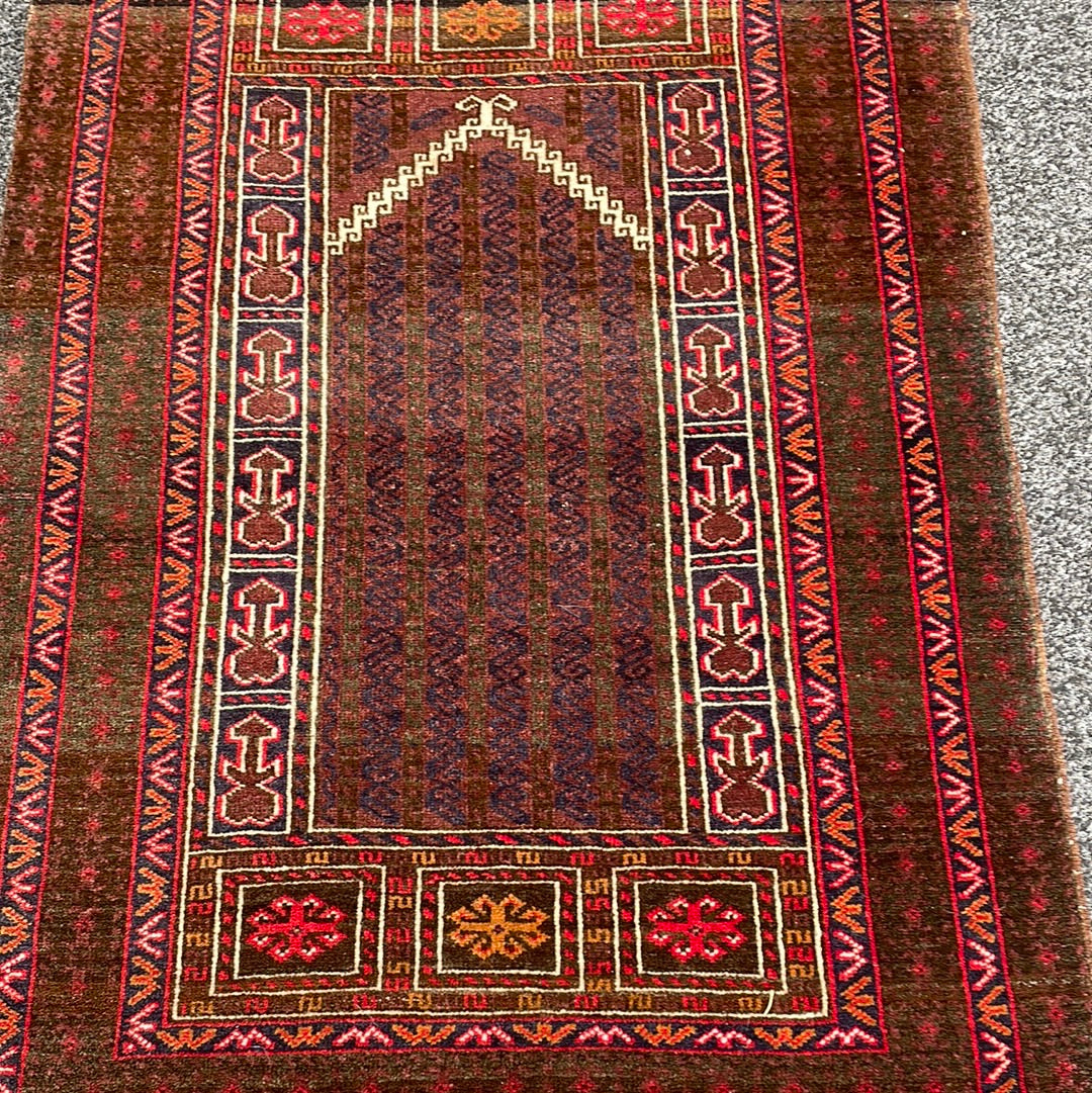 
                  
                    Baluchi Persian Hand Knotted Carpet / Rug 150x85 (16555)
                  
                