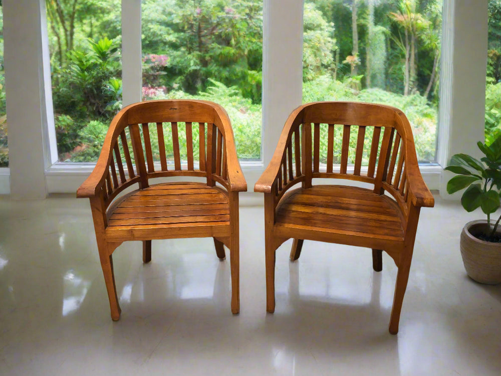 Teak - Captains Chairs x 2 (20080)