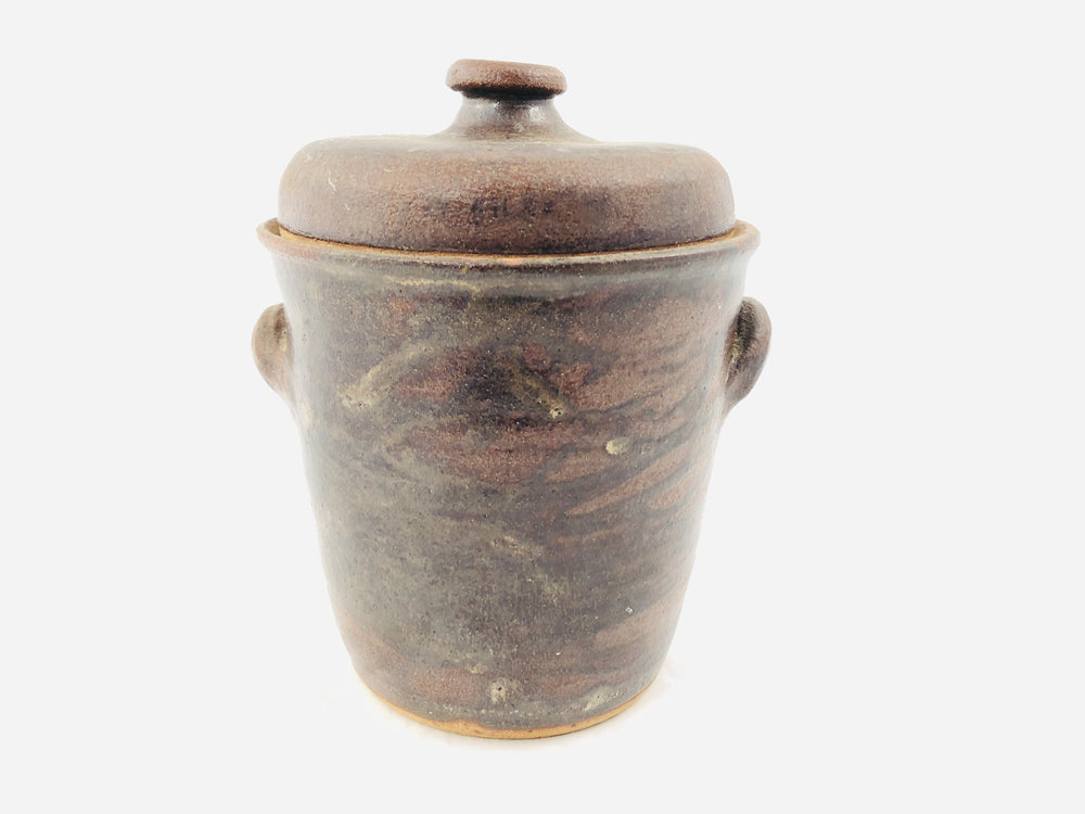 Heavy Pottery Pot with Lid (21562)