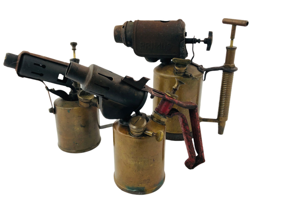 Antique Brass Kerosene  Blow Torches x 3 (21051)