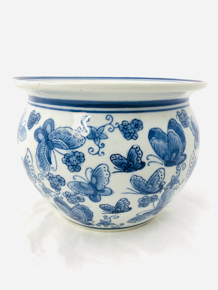 
                  
                    Vintage Blue Butterfly Plant Pot (21565)
                  
                