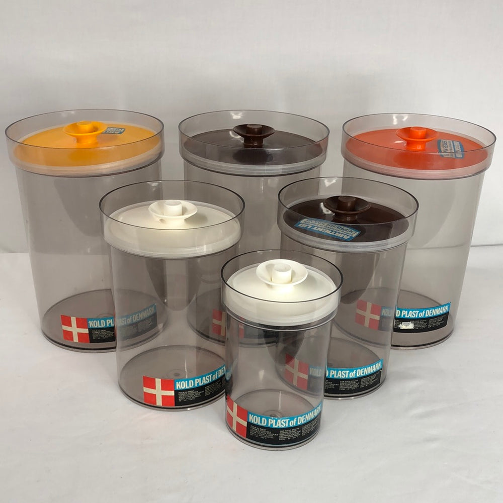 Vintage Denmark Airtight Plastic Storage Containers (17198)
