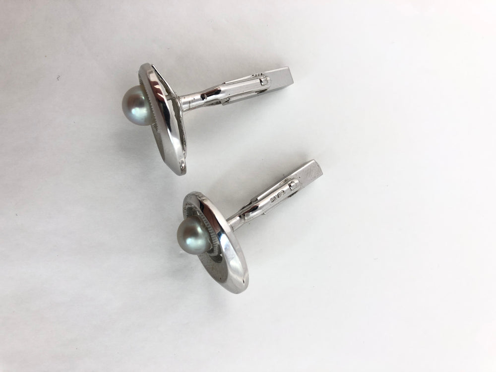 
                  
                    Vintage Silver and Pearl Cufflinks (19156)
                  
                