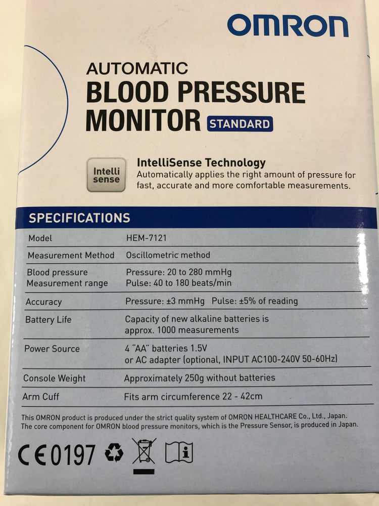 
                  
                    Omron Automatic Blood Pressure Monitor (21432)
                  
                