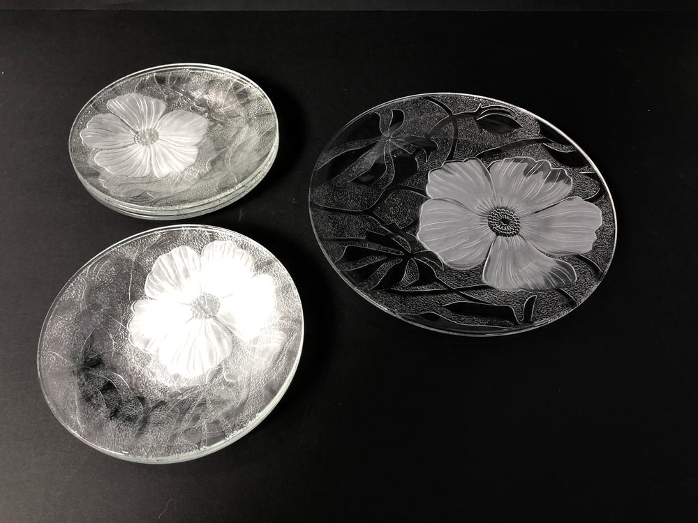 Aloha 7 Piece Glass Dessert Plates (20323)