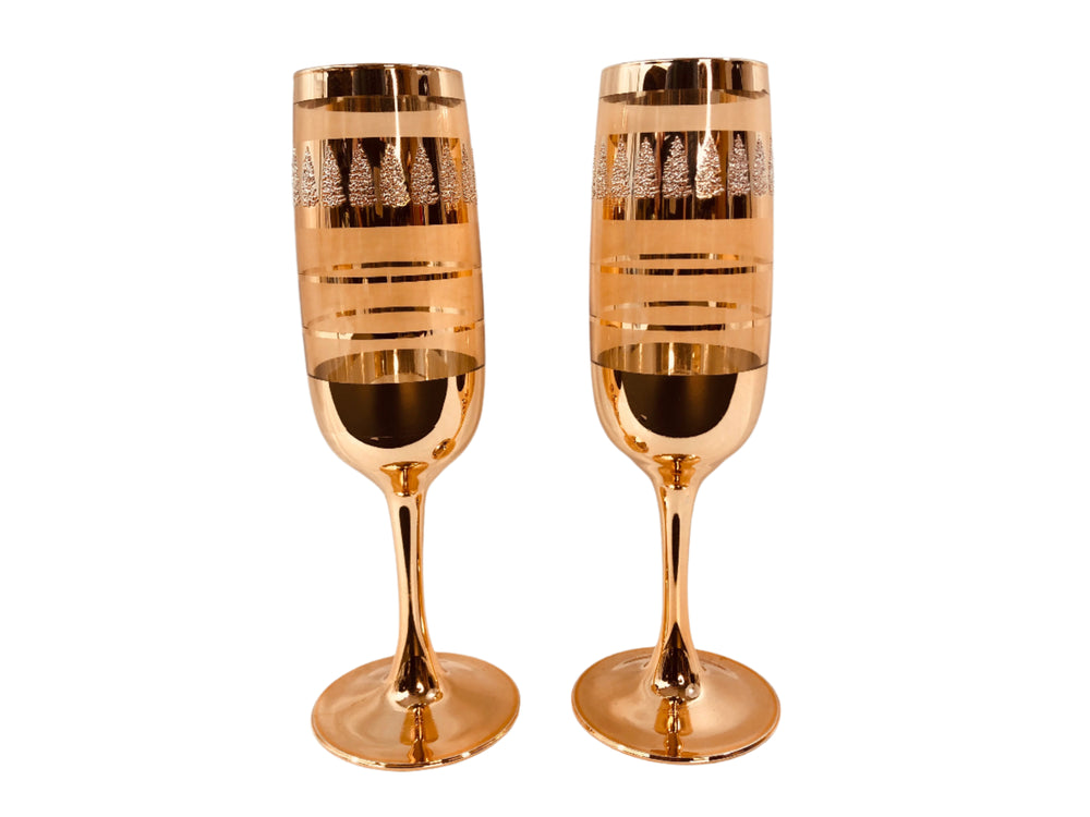 Vintage Japanese Wine Glasses - Christmas (21378)