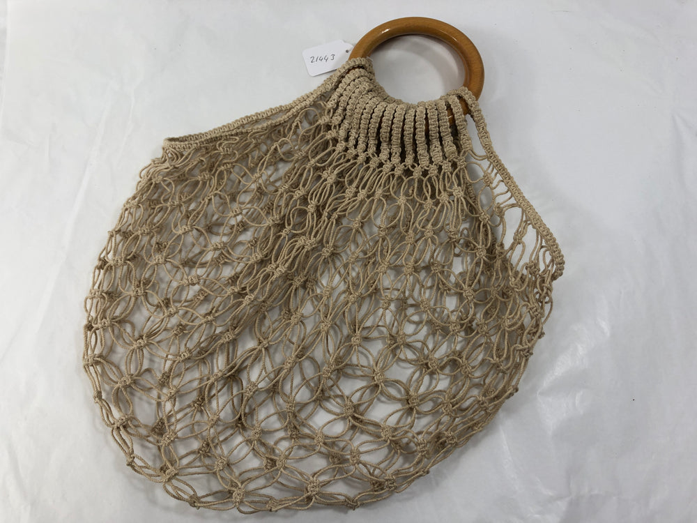 Vintage Macrame Hand knotted Rope Bag (21443)
