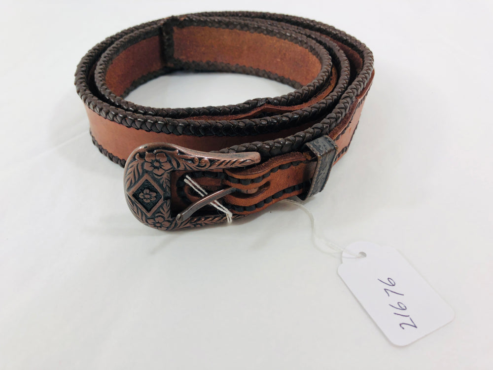 Australian Made Womans Leather Belt - Brown (21677)
