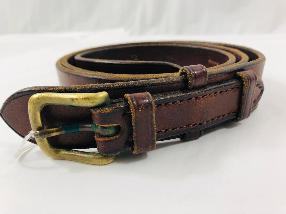 Leather Belt -Brown Overlay Buckle (21693)