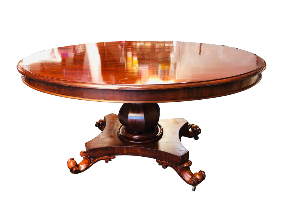Oval Pedestal Mahogany Dining Table  (21776)