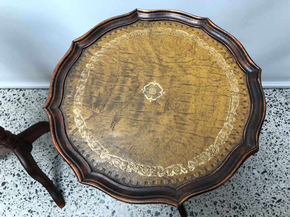 
                  
                    Small Round Leather Top Side Tables (20532)
                  
                