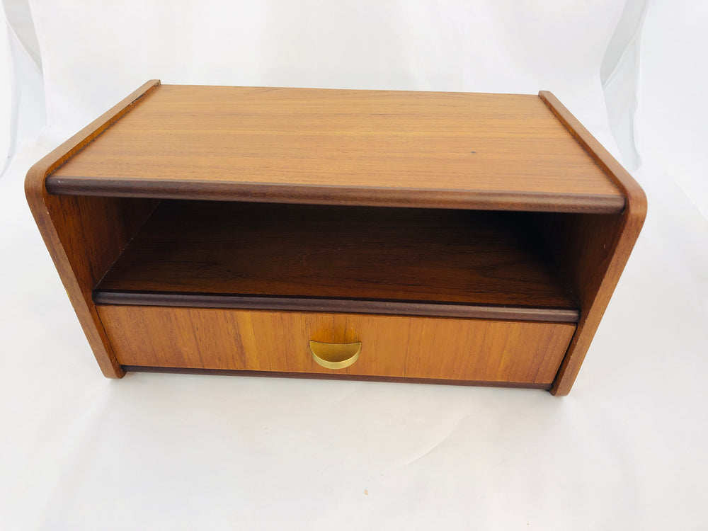 Mid-centry Wall Mounted Bedside Shelf with Drawer (21654)