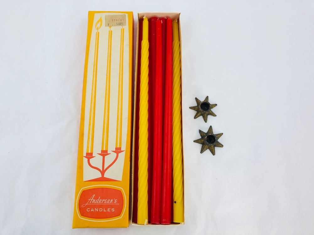 Vintage Tall Hanukkah Candles Holders (21619)