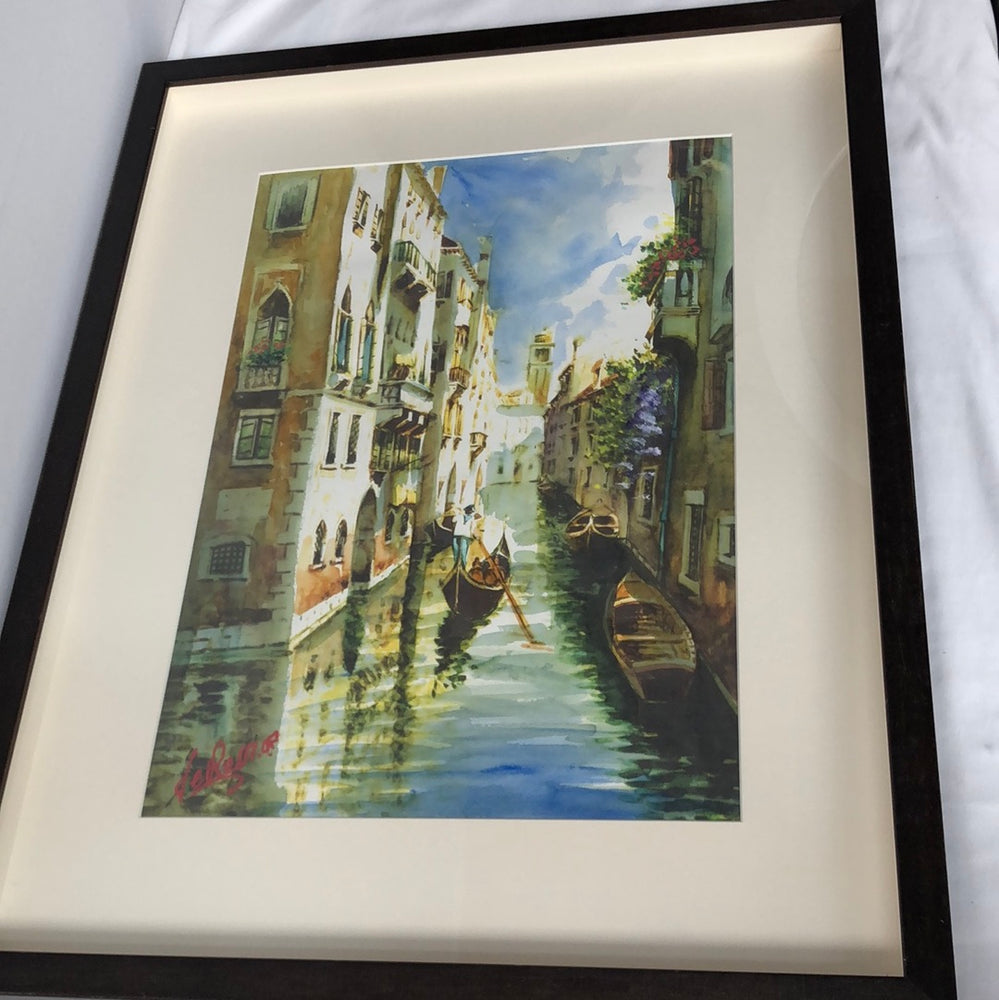 
                  
                    Venetian Canal Cityscape Water Colour Framed (16757)
                  
                