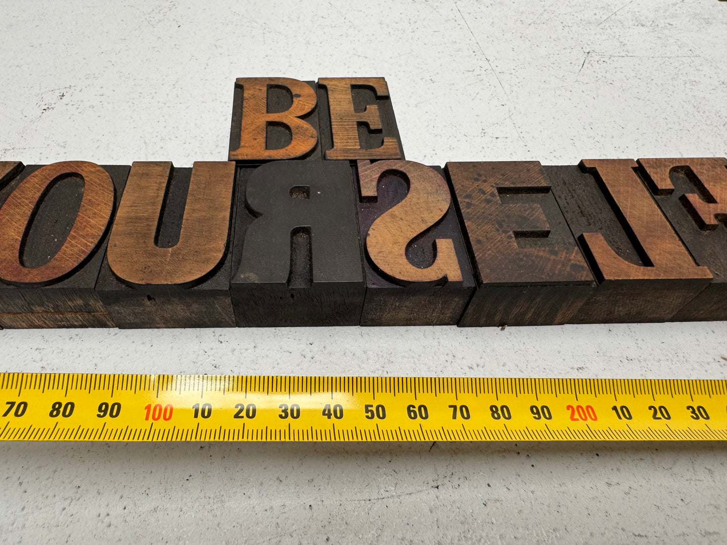 
                  
                    Letterpress Art - "Be Yourself" (23017)
                  
                