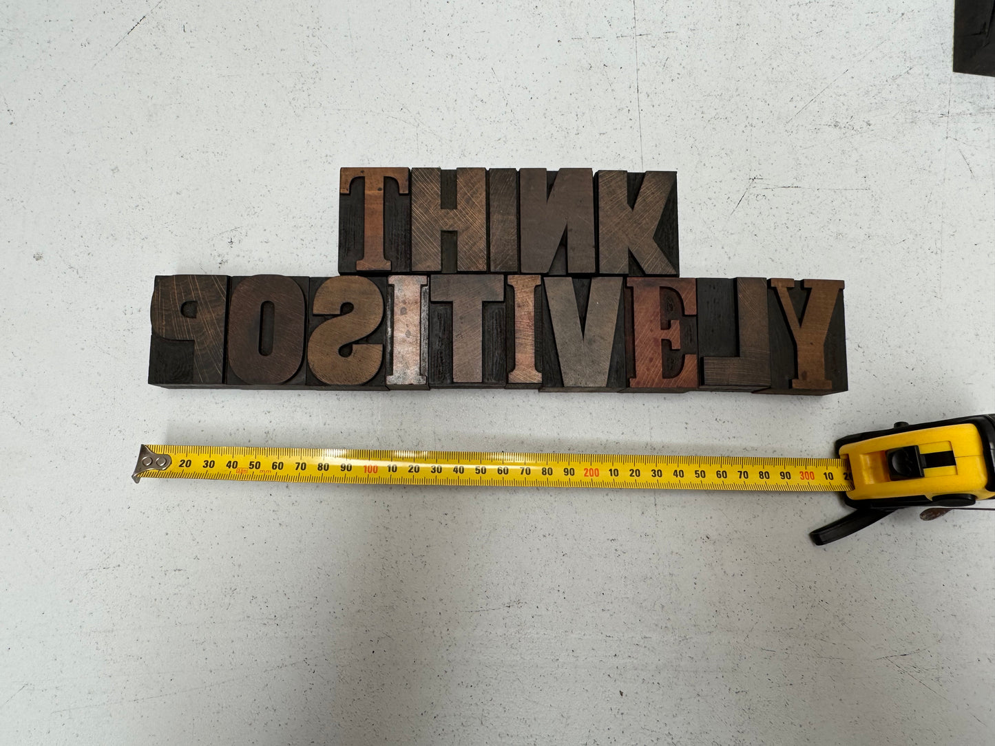 
                  
                    Letterpress Art - "Think Positively" (23019)
                  
                