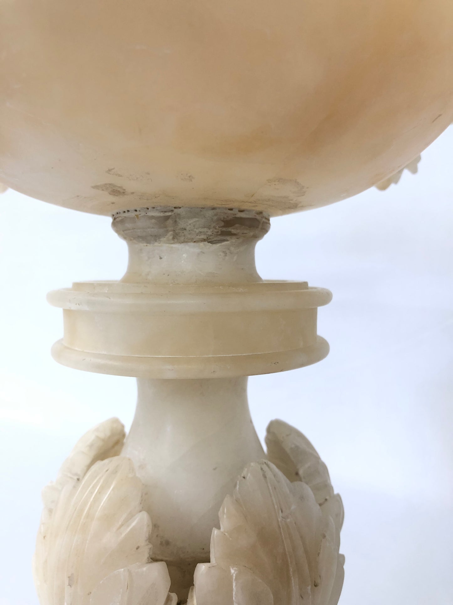 
                  
                    Antique Alabaster Pedestal Bowl (15070)
                  
                