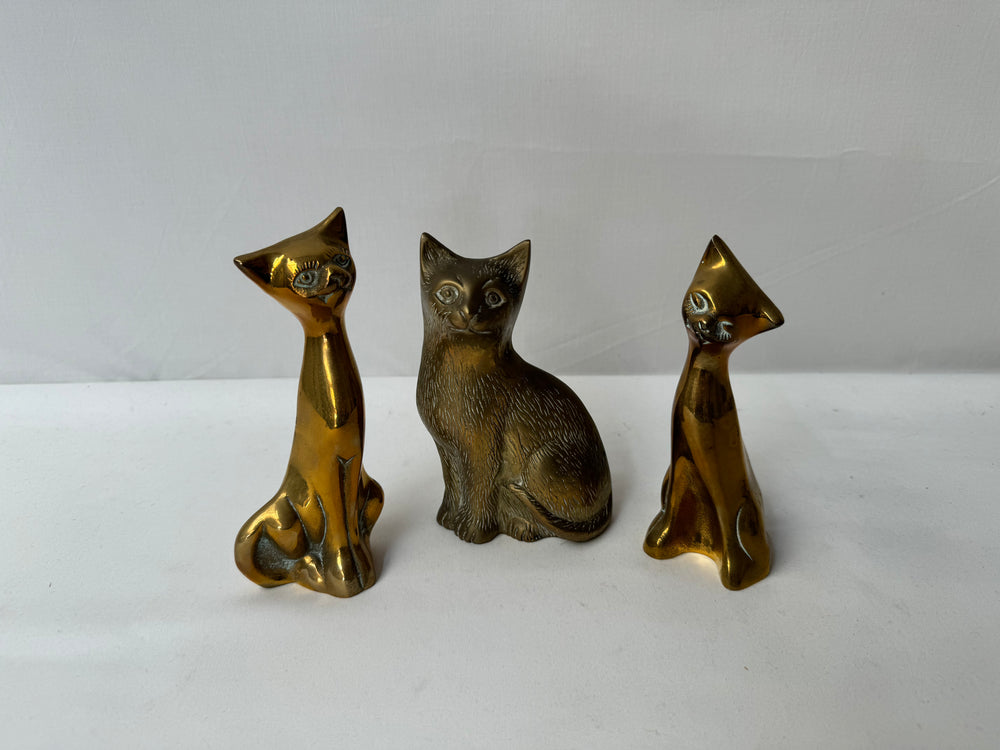 Brass Cats x 3 (18449)