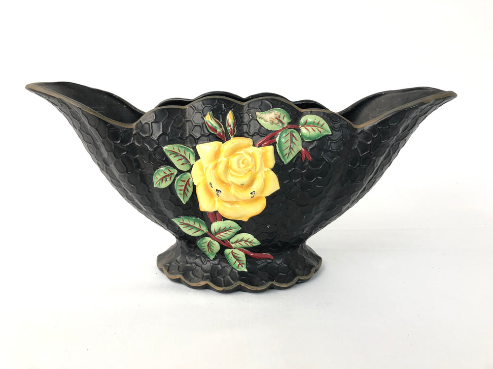 Retro Large Brentleigh Ware Quorn Scallop Tough Vase (15121)