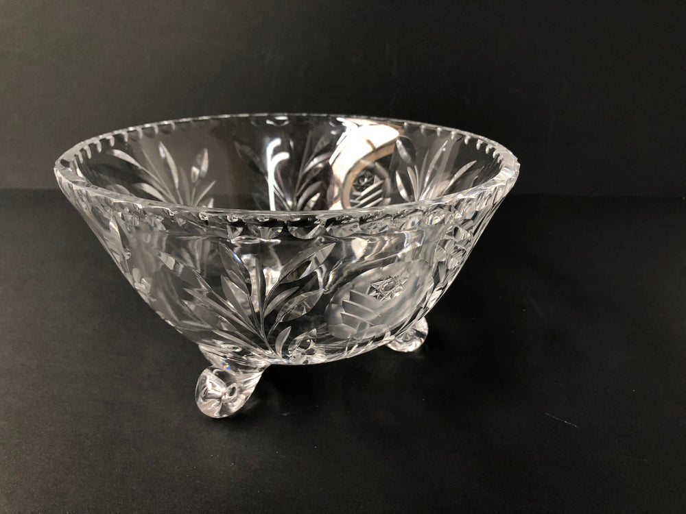 Vintage Footed Crystal Bowl (15145)