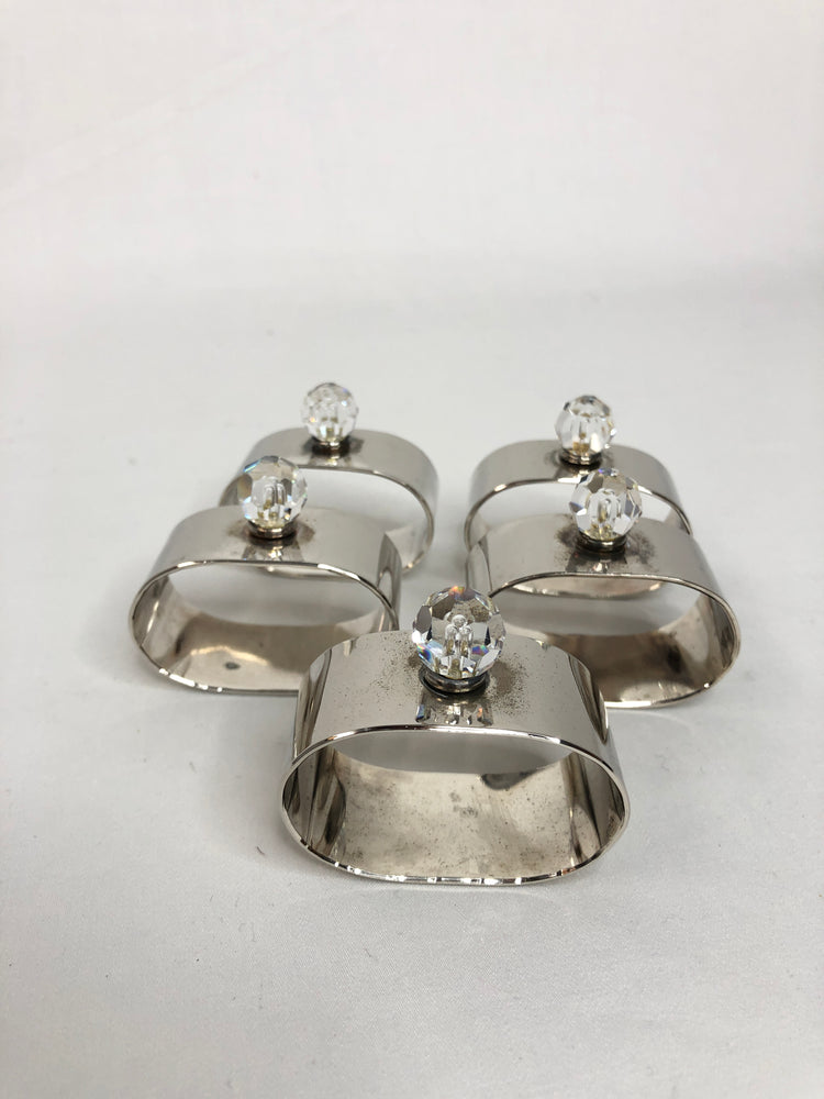 
                  
                    Vintage Napkin Rings with Lead Crystal x 5 (15300)
                  
                