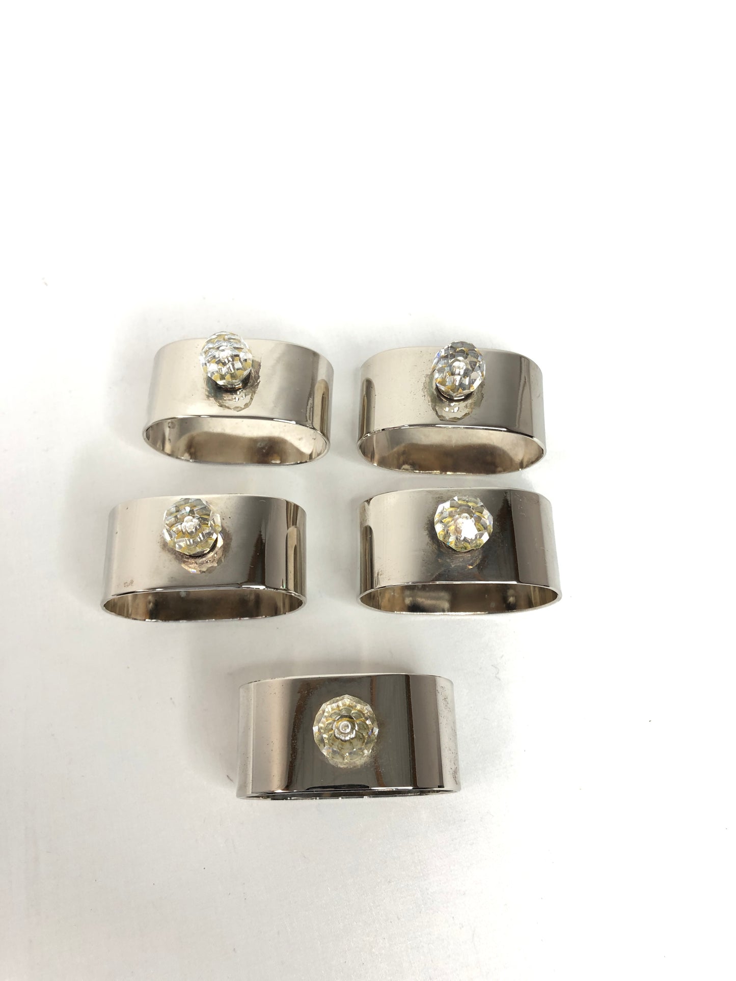 
                  
                    Vintage Napkin Rings with Lead Crystal x 5 (15300)
                  
                